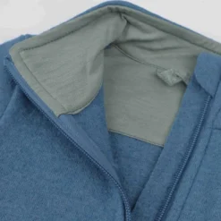 Leichte Walkjacke "Zipper" taubenblau 74/80