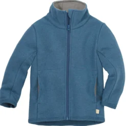 Leichte Walkjacke "Zipper" taubenblau 74/80
