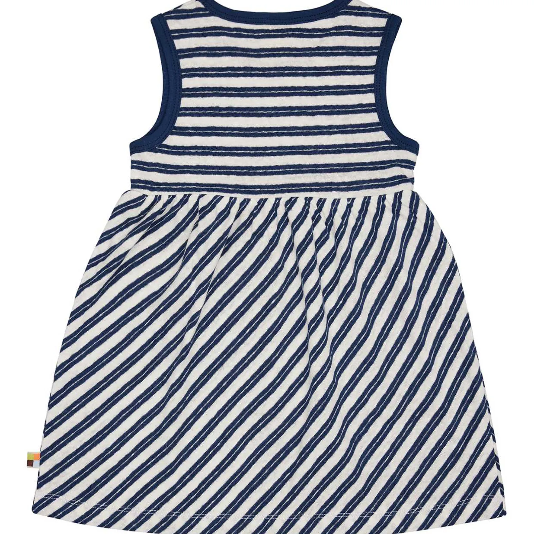 Leinen-Kleid dunkelblau-weiß gestreift 110/116