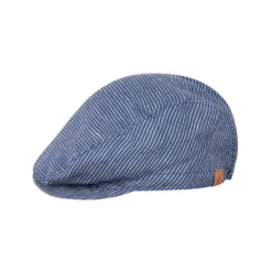 Leinen-Schiebermütze navy
