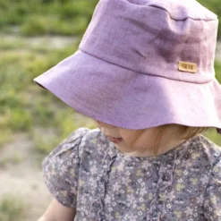 Leinen-Schlapphut mauve49