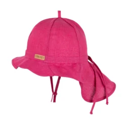 Leinen-Sonnenhut mit Nackenschutz magenta 51