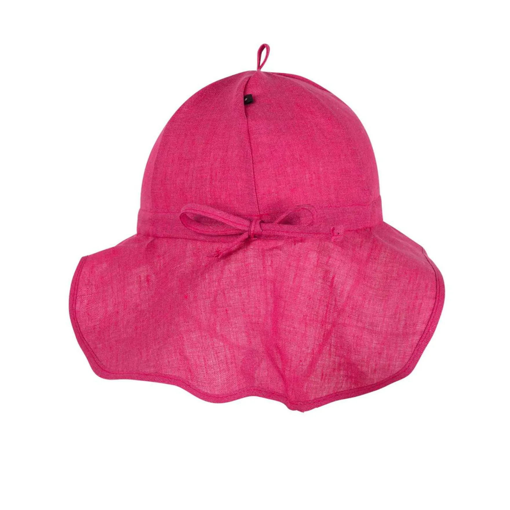 Leinen-Sonnenhut mit Nackenschutz magenta 51