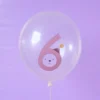 Luftballons mit Zahl "6" 12St.