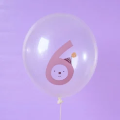 Luftballons mit Zahl "6" 12St.