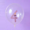 Luftballons mit Zahl "4" 12St.