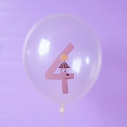 Luftballons mit Zahl "4" 12St.