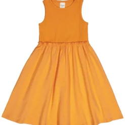 Mädchen Sommerkleid orange 110