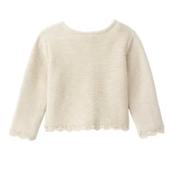 Mädchen-Strickjacke kitt mélange 86/92