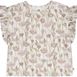 Mädchen T-Shirt Flügelärmeln "Mohnblumen" 116