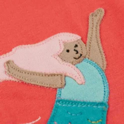Mädchen T-Shirt himbeerrot Meerjungfrau 86/92