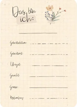 Meilensteinkarten Floral