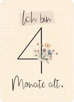 Meilensteinkarten Floral