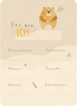 Meilensteinkarten Tiere
