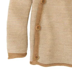 Melange-Jacke Merinowolle karamell 50/56