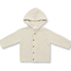 Merino Strickjacke hellbeige 80