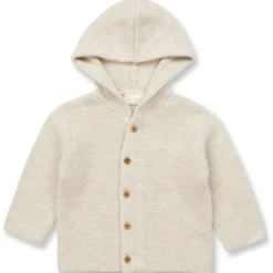 Merino Strickjacke hellbeige 80