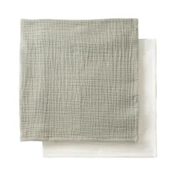 Mulltücher 2er Set khaki mix