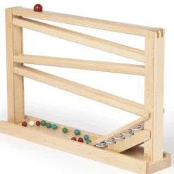Murmelbahn Holz mit Glockenspiel natur
