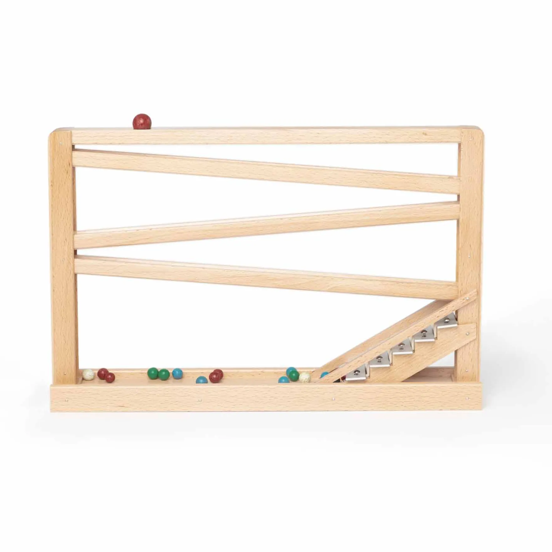 Murmelbahn Holz mit Glockenspiel natur