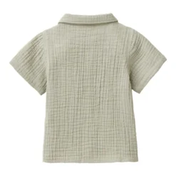Musselin-Hemd kurzarm khaki 74/80