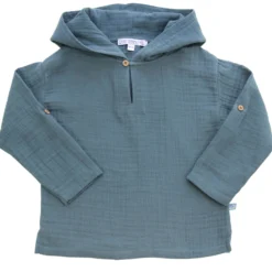 Musselin-Hoodie sea green 98/104