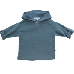 Musselin-Hoodie sea green 98/104