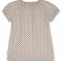 Musselin-Kleid Allover-Print creme 74