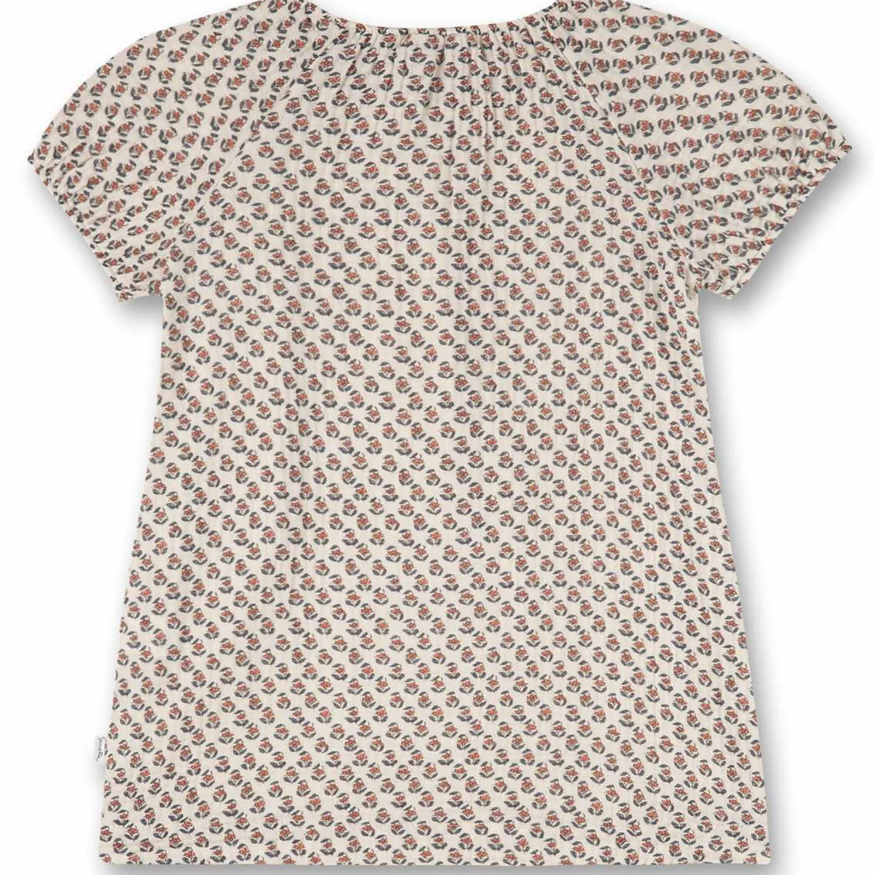 Musselin-Kleid Allover-Print creme 74