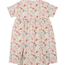 Musselin-Kleid "Blumen" natur 86