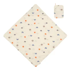 Musselin-Set Handtuch & Waschlappen natur