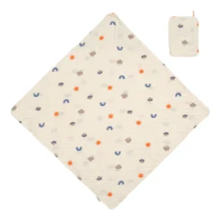 Musselin-Set Handtuch & Waschlappen natur