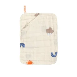 Musselin-Set Handtuch & Waschlappen natur