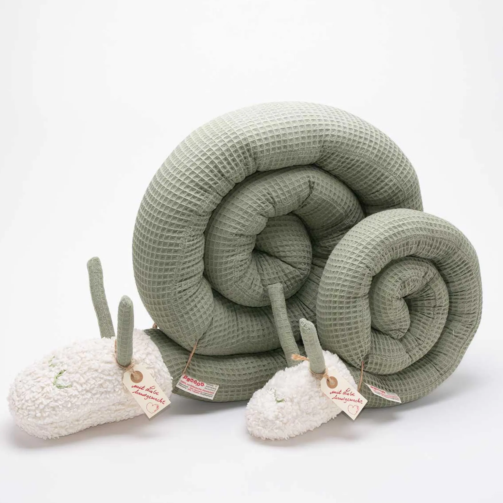 Nestchenschnecke "Pucki" Waffelpique oliv