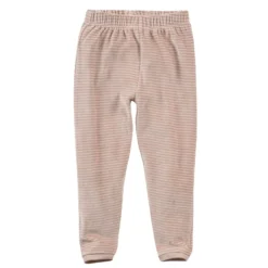 Nicki-Schlafanzug taupe geringelt 116