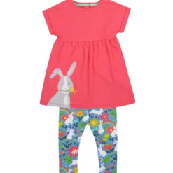 Outfit kurzarm "Hase" pink 80