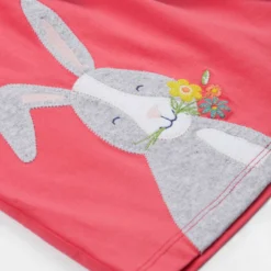Outfit kurzarm "Hase" pink 80