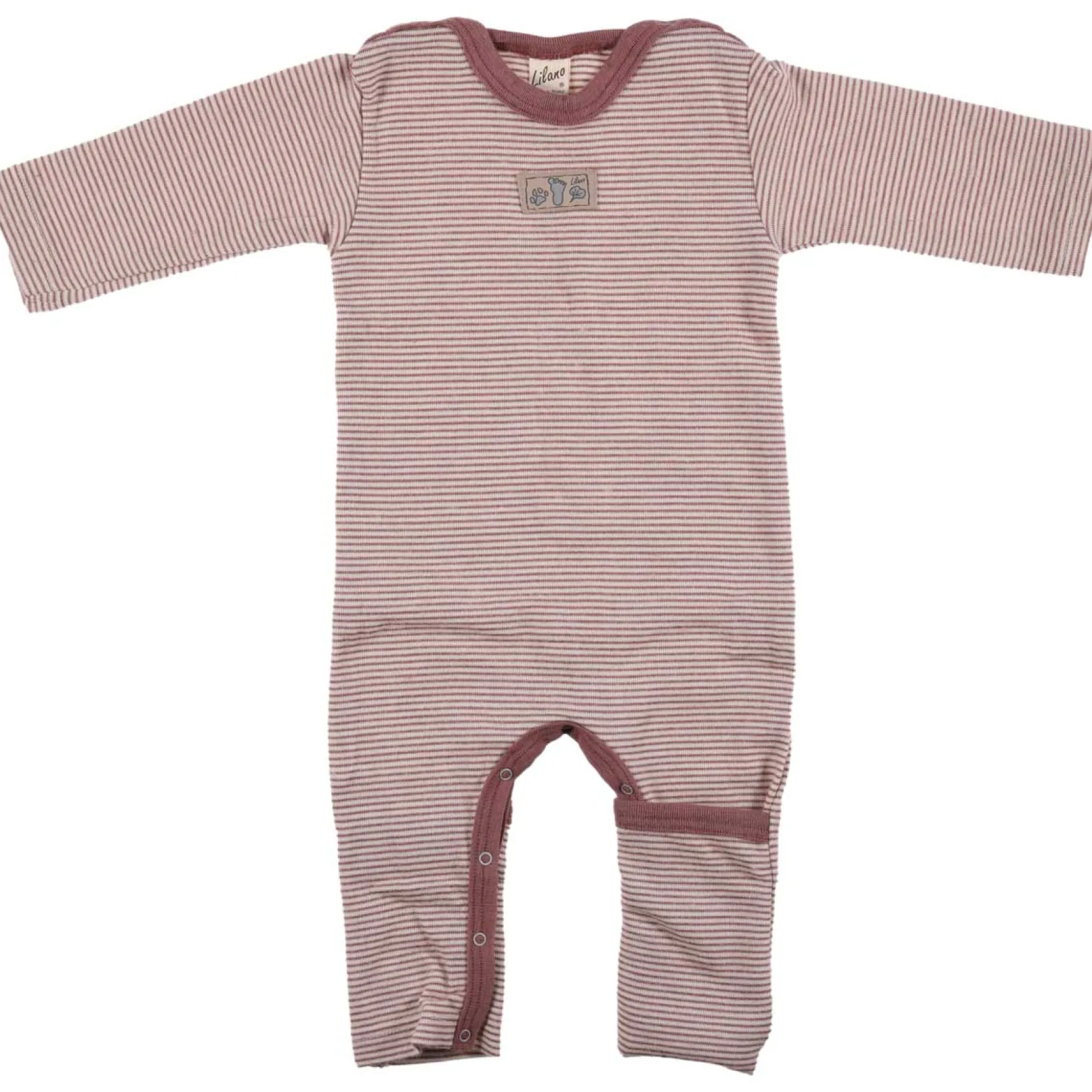 Overall Wolle Seide Ringel mauve 56