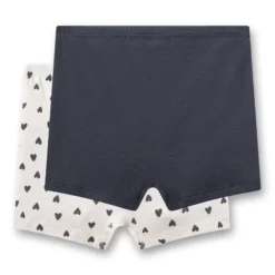 Panty-Set "Herzchen" weiß-schwarz 116