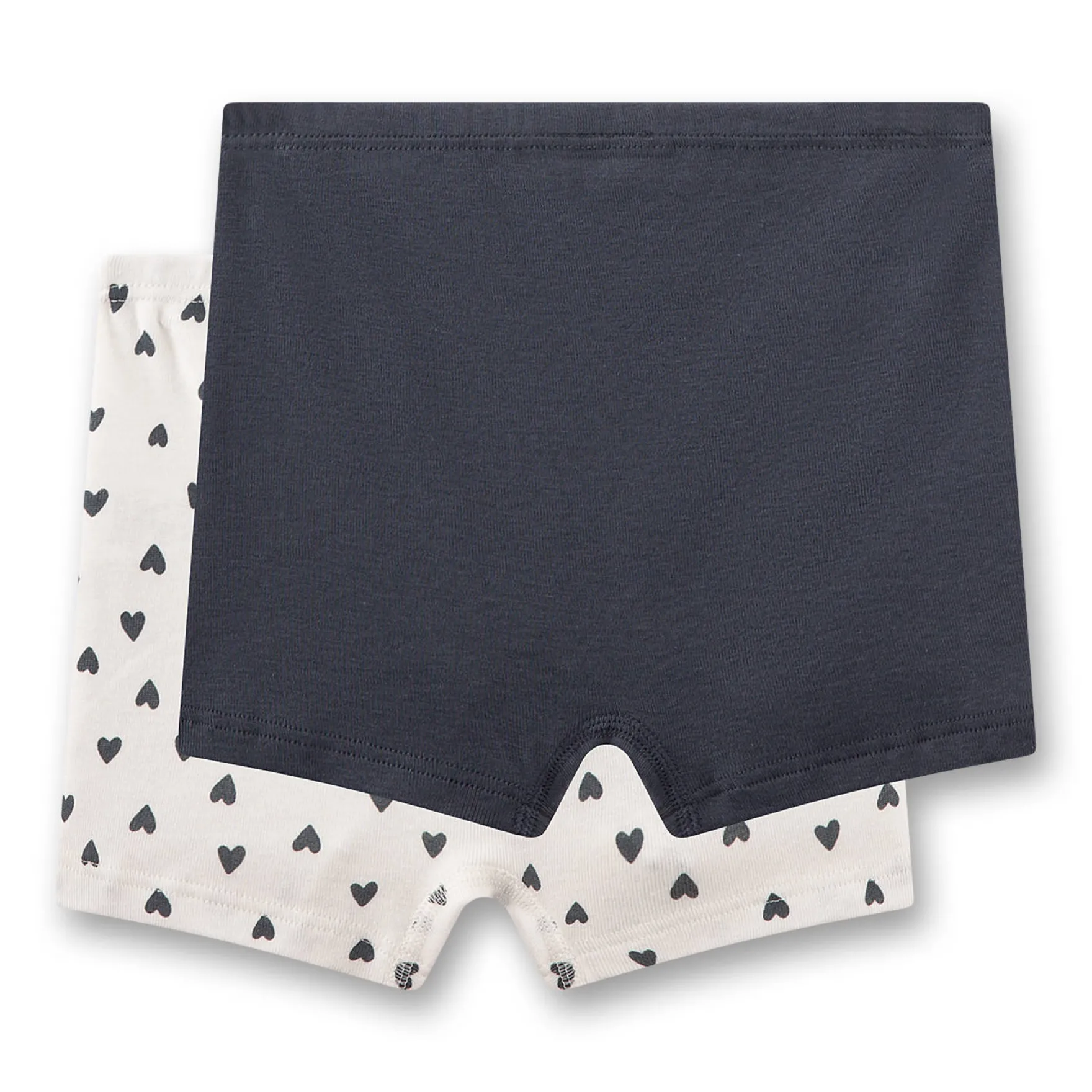 Panty-Set "Herzchen" weiß-schwarz 116
