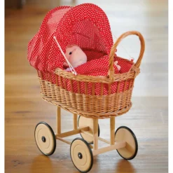 Puppen Korb-Stubenwagen