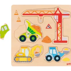Puzzle Holz - Baufahrzeuge 13 Teile