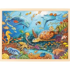 Rahmenpuzzle Holz "Korallenriff", 96 Teile