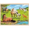 Rahmenpuzzle Holz "Pferdewiese" 96 Teile