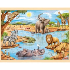 Rahmenpuzzle Holz "Savanne" 96 Teile