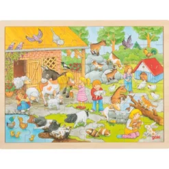 Rahmenpuzzle Holz "Streichelzoo", 48 Teile