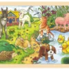 Rahmenpuzzle Holz "Tierkinder", 24 Teile