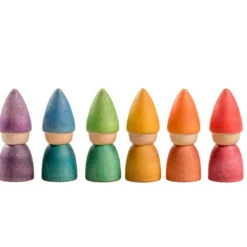 Regenbogen Tomtens Holzfiguren