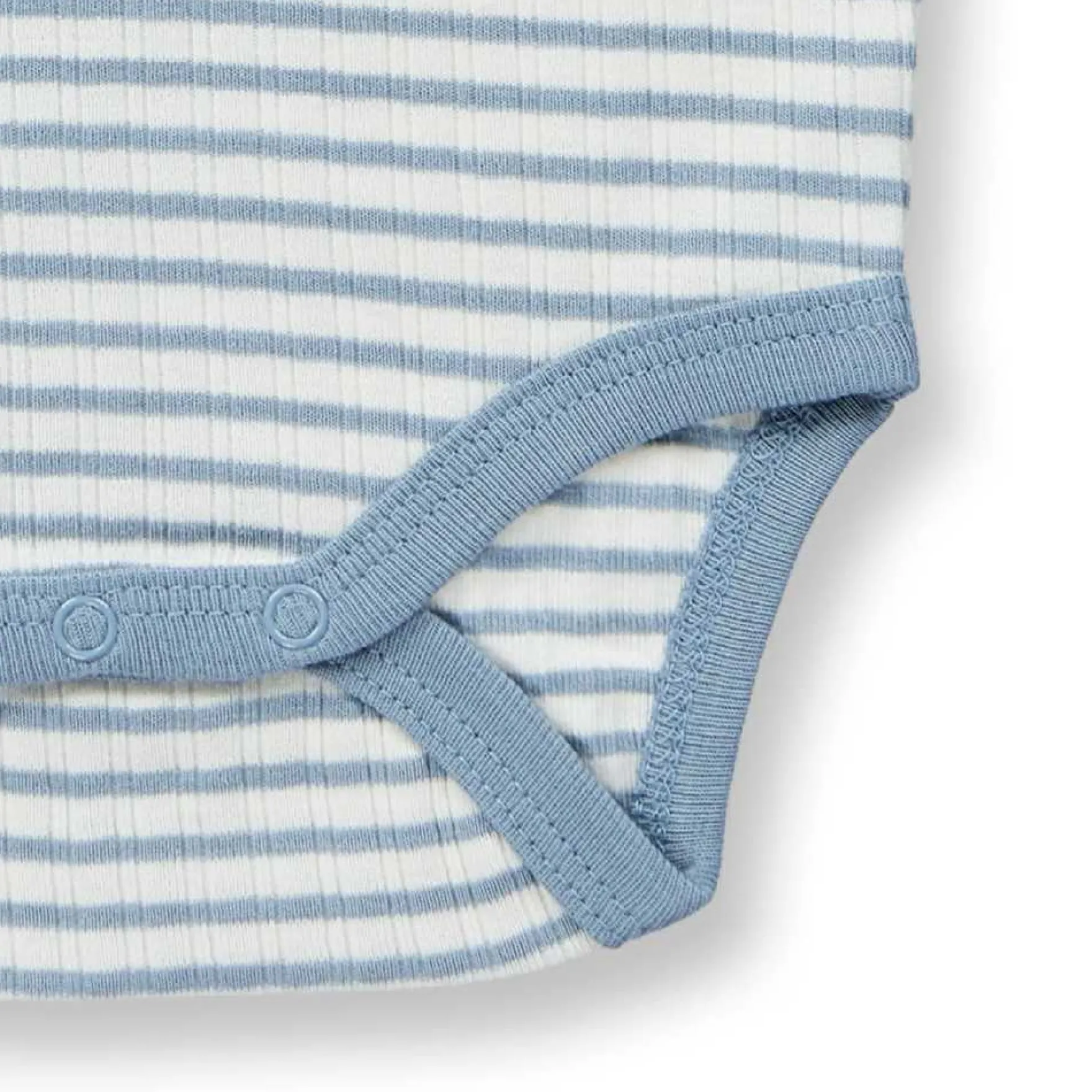 Ripp-Langarmbody geringelt light denim 80