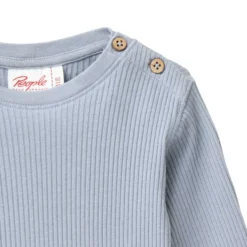 Ripp-Langarmshirt blaugrau 98/104